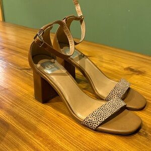 DV by Dolce Vita Tan and Leopard Block Heels